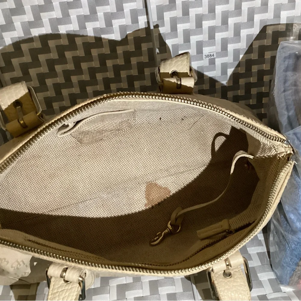 Y2K Dooney & Bourke Beige Logo Canvas Bag Casual Purse - Picture 11 of 14